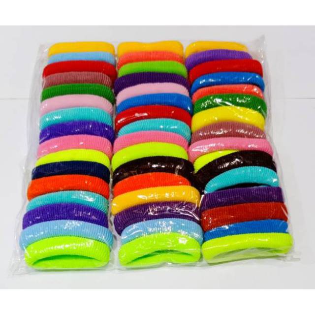 Ikat rambut anak anak isi 48 PCS wol grosir