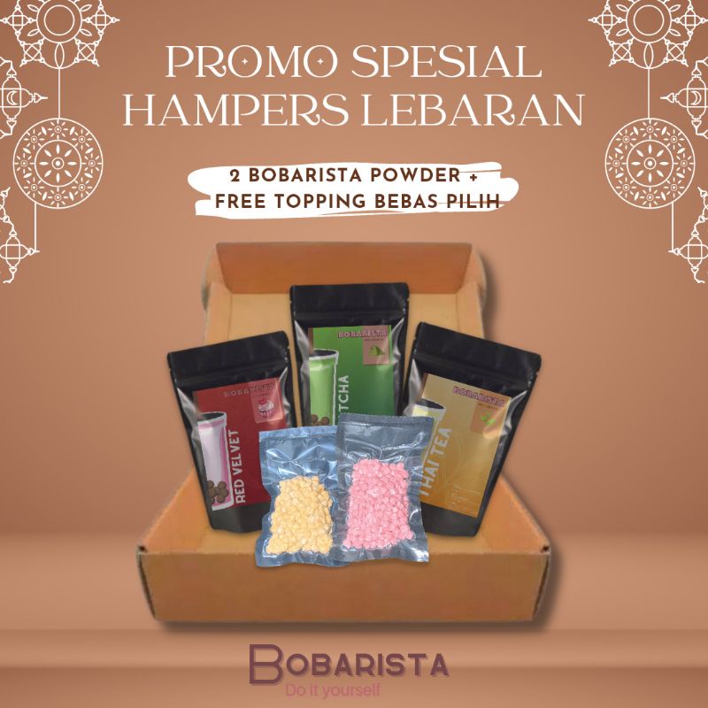 

Jual hampers lebaran bubuk minuman DIY BOBA KIT BOBARISTA