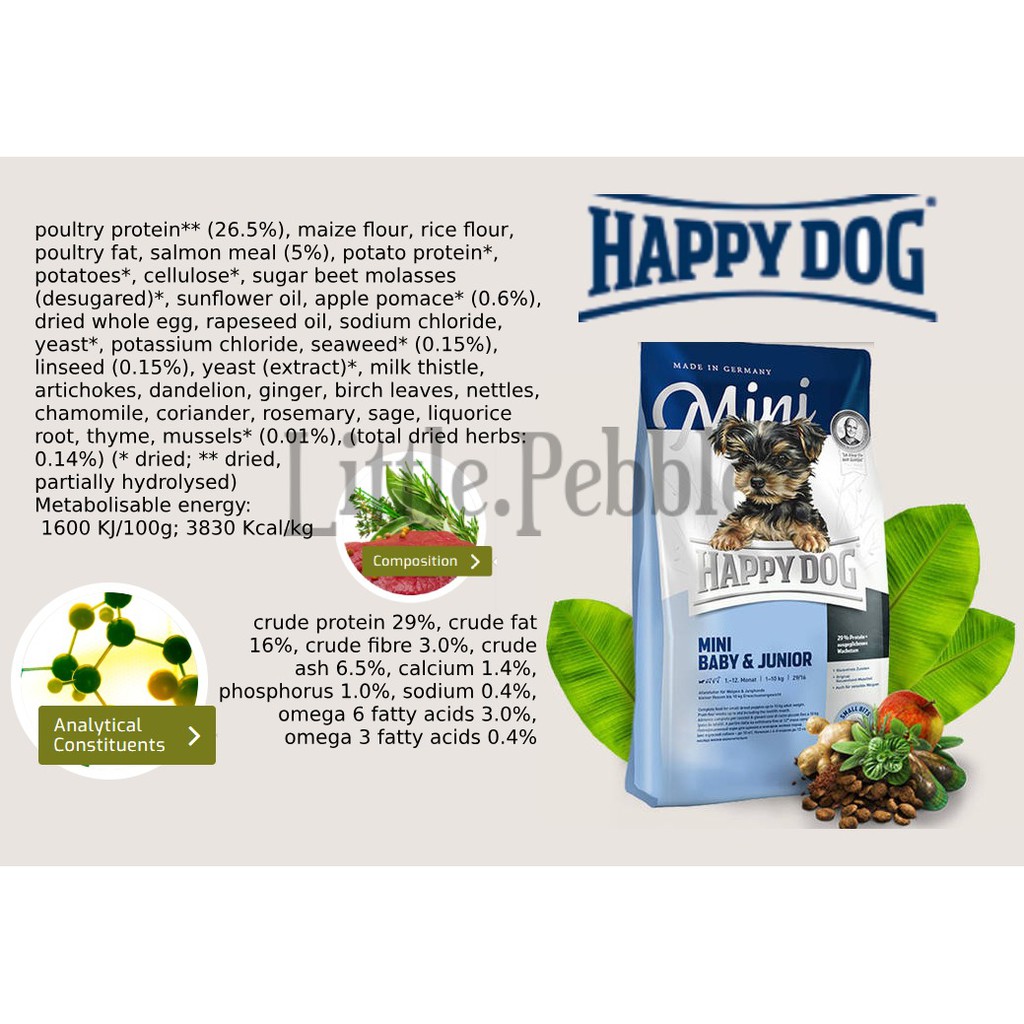 Happy Dog Mini Baby &amp; Junior 1 kg Small bites