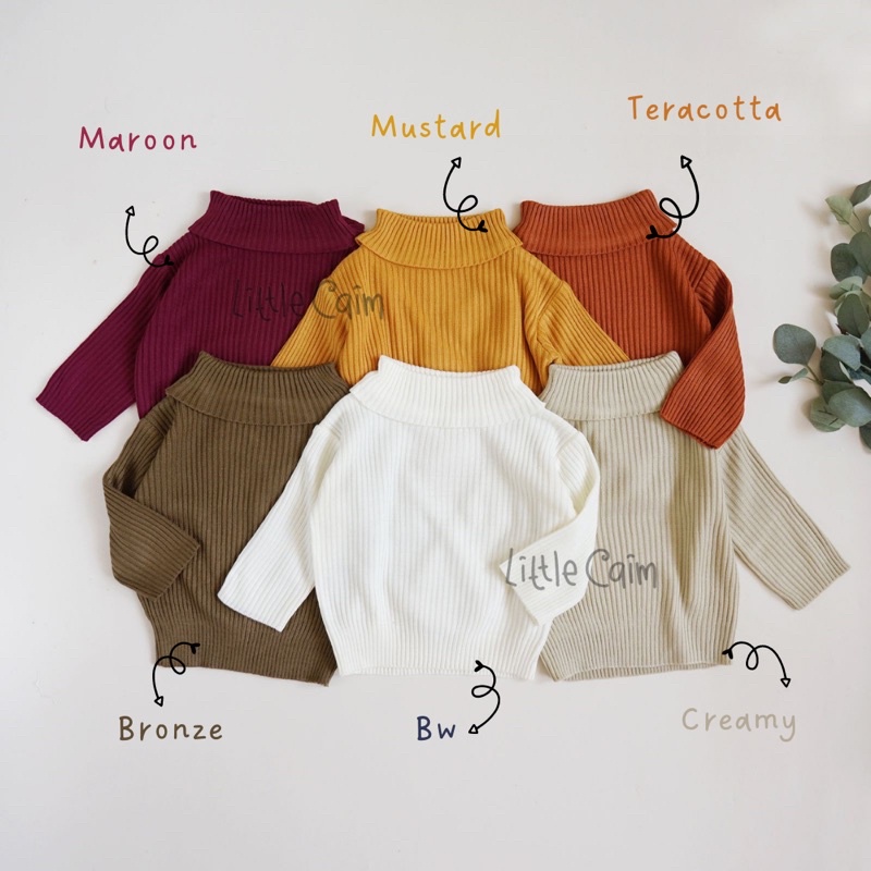 LITTLECAIM- kefa turtleneck | sweater anak unisex | turtle neck anak