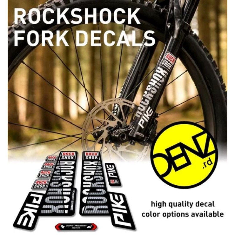 Decal Fork Rockshox pike 2018 sticker Fork rockshox cocok buat fork Titan,Epixon,Xcr,Xcm 26/27,5