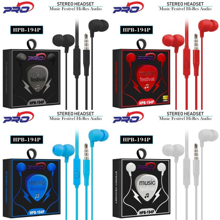 Headset universal Pro HPB-194P super bass handsfree handset earphone