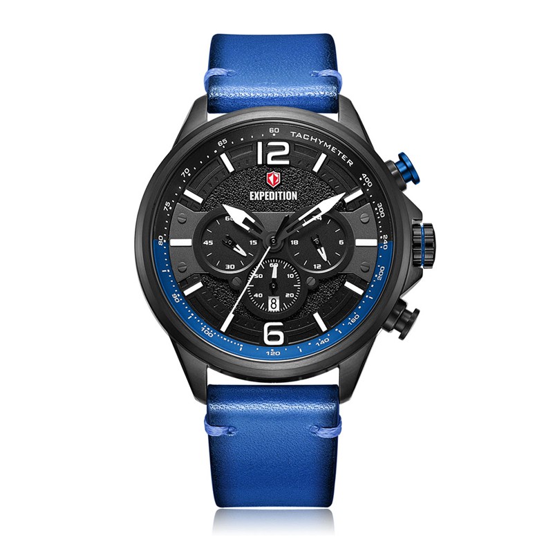 Expedition EXF 6796 MCLIPBABU Jam Tangan Pria Leather Strap