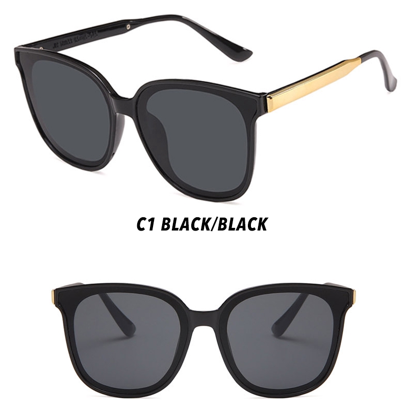 (YUZHU) Bayar di Tempat Korean Fashion Mata Kucing Wanita Kacamata Hitam Candy Color Sunglasses