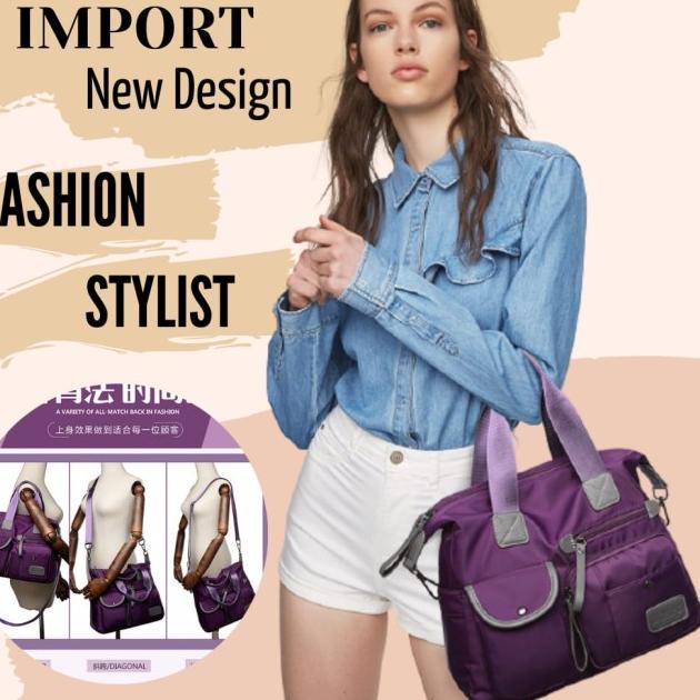 ☻ Tas Import / Tas Multifungsi Wanita / Tas Slempang Wanita - Ungu ™