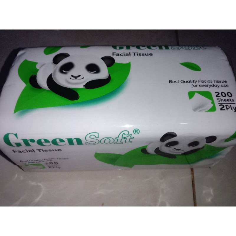 tissue GREEN SOFT (FACIAL TISSUE)