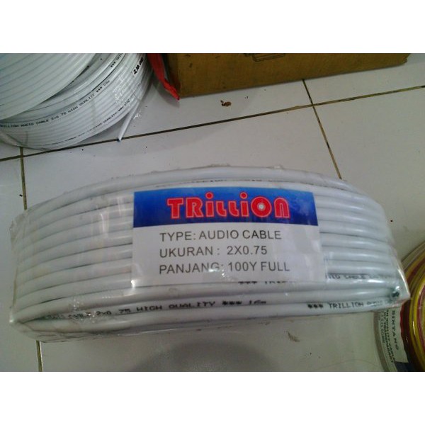 Kabel NYYHY 2x0,75 TRILLION 100 Yard Full / Kabel Audio Listrik Serabut 2X0.75 100y