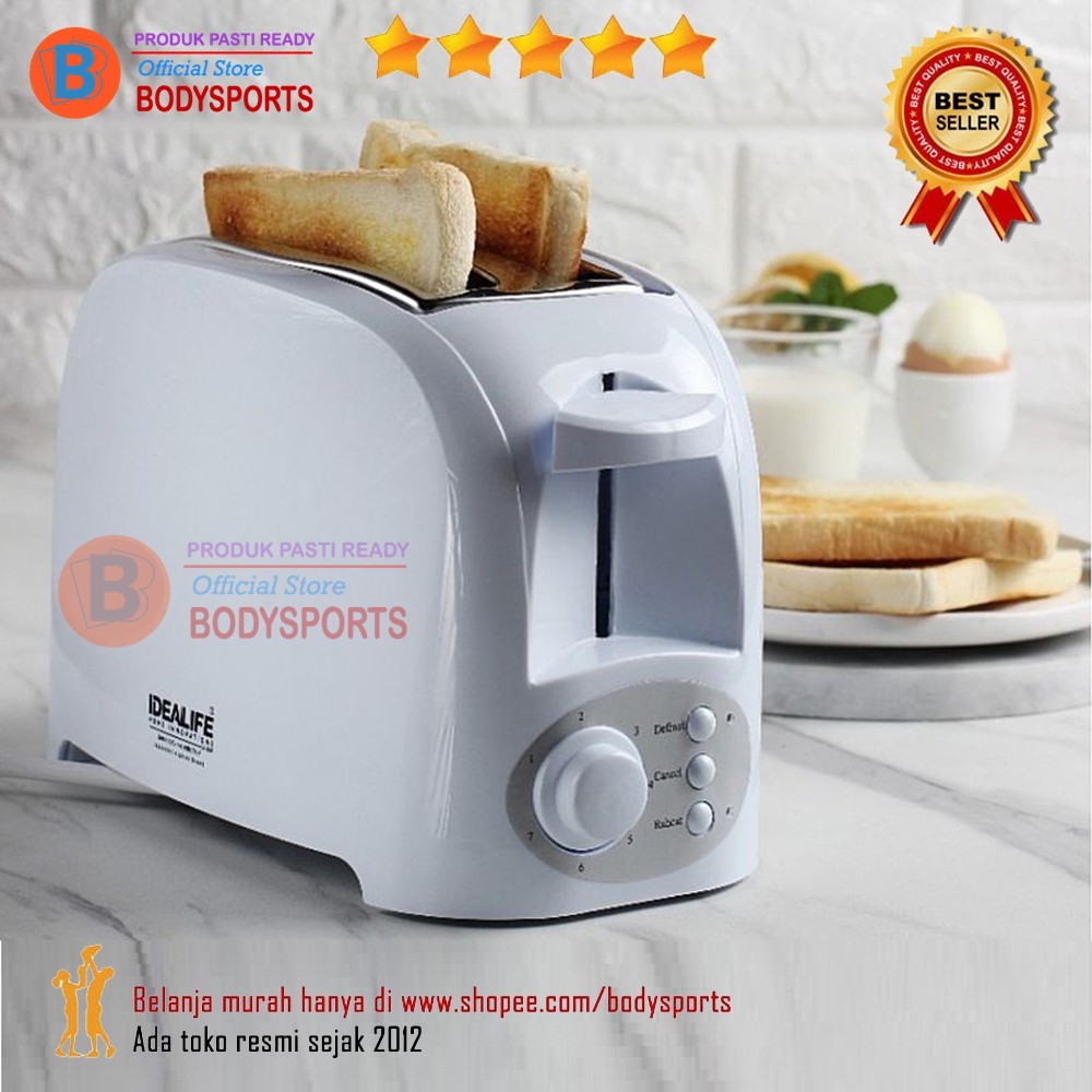 ( white* ) Idealife Toaster il 204 / alat pemanggang Roti ...