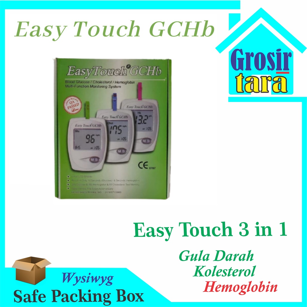 Easy Touch GCHB 3in1 Alat Tes cek Hemoglobin Darah EasyTouch 3 in 1