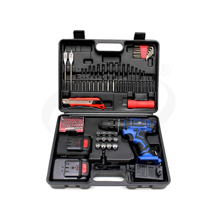 HL 912 Mesin Bor Baterai Set 2 Baterai Cordless Drill Box Set