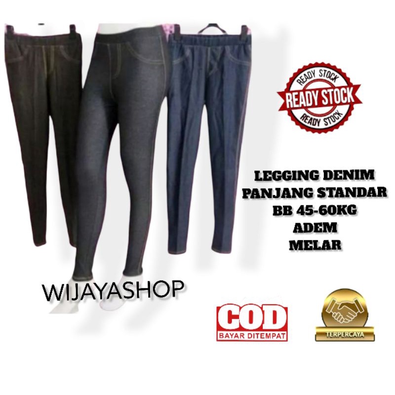 Legging Levis Panjang Standar Wanita Polos Max BB 65Kg