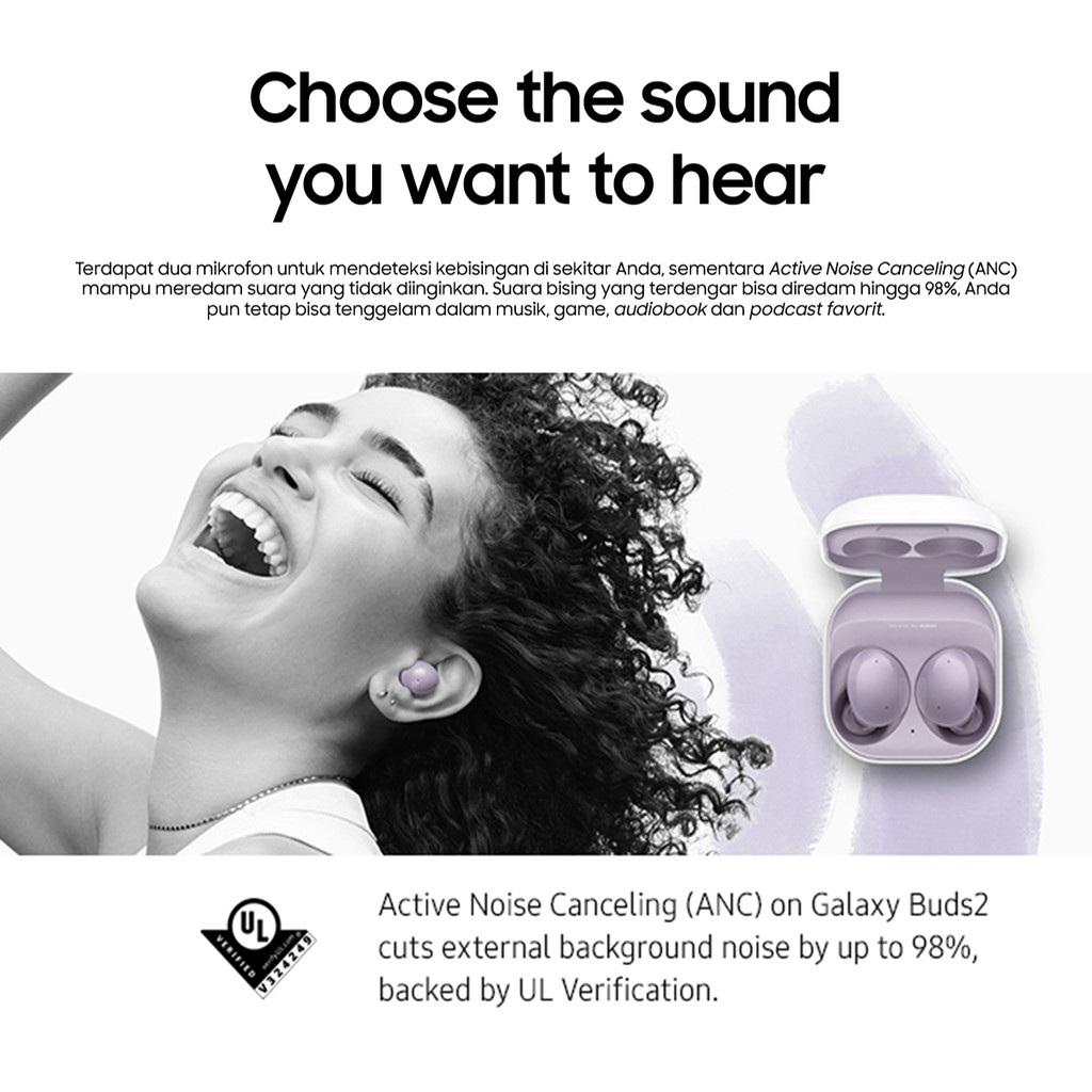 Samsung Galaxy Buds 2 Earbuds Bluetooth True wireless earphone blutut Original Garansi Resmi