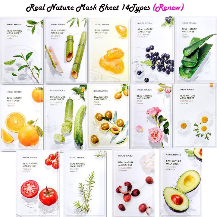 [PROMO] Na   ture Republic Real Nature Mask Sheet. ORI KOREA