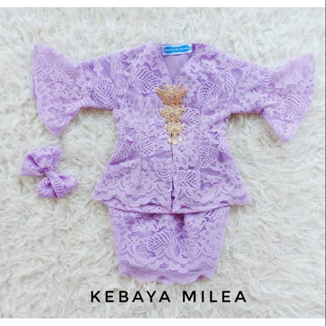 KEBAYA MILEA ANAK WARNA UNGU MUDA