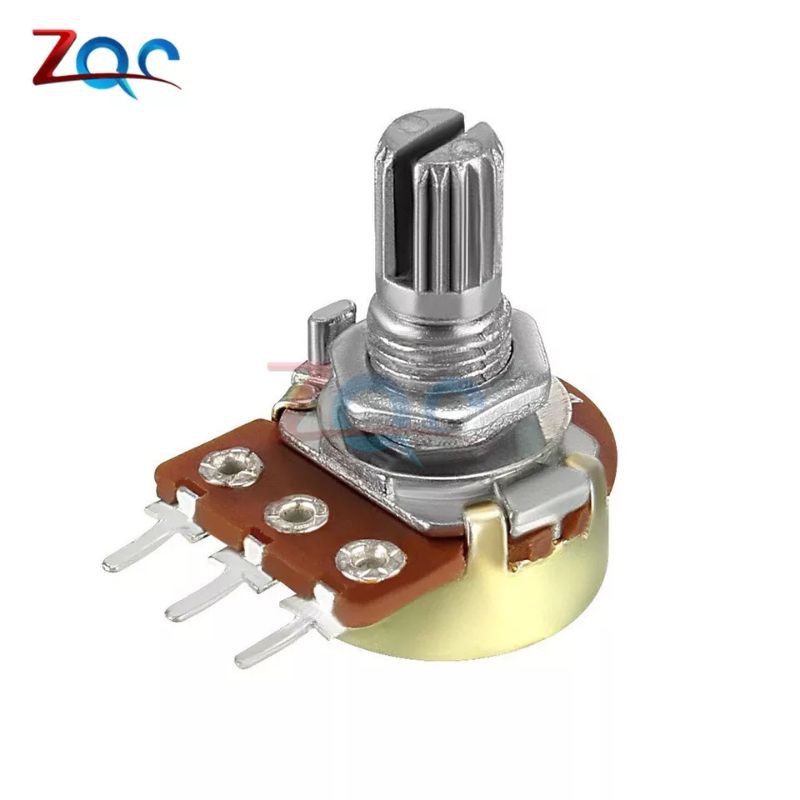 Potensiometer Resistor 1K 2K 5K 10K 20K 50K 100K 250K 500K 1MΩ 3Pin Linier CAP UNTUK ARDUINO