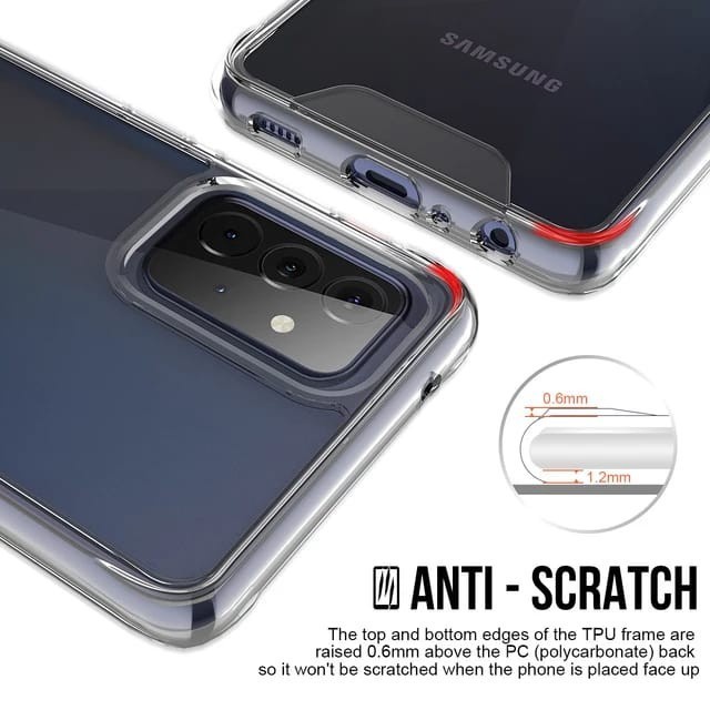 SAMSUNG A33 5G / A53 5G / A73 5G COVER ACRYLIC SILICON BENING HYBRID CLEAR CASE - A33 5G