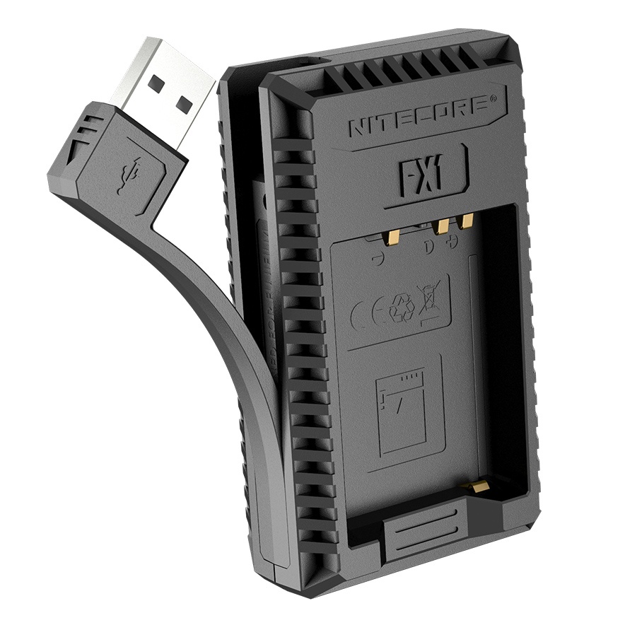 NITECORE Charger Baterai Built-in USB Cable Fujifilm NP-W126