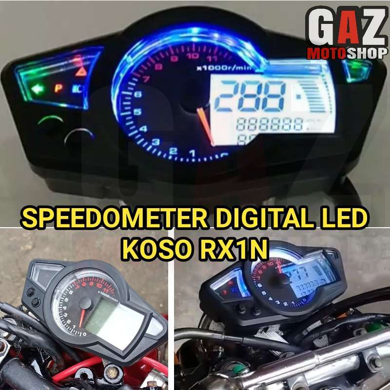 Speedo Digital Koso RX1N Rep Spido Koso Rx1 N Speedometer Custom CB Japstyle Scrambler Led Universal