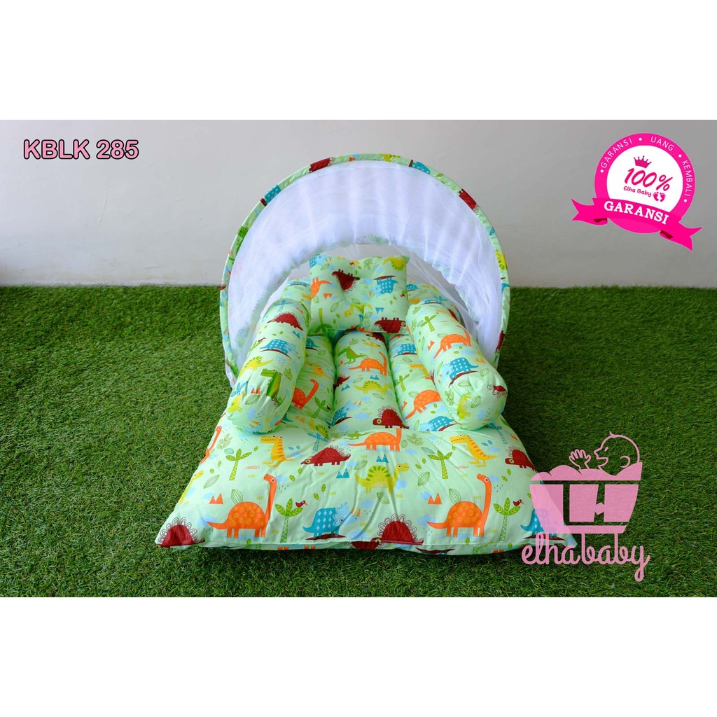 Kasur Bayi Kelambu eLHa Terlaris | Perlengkapan Tempat Tidur Bayi Baru Lahir Babyshop Kado Baby Gift-KBLK285