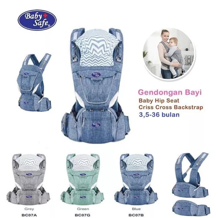 Baby safe HipSeat Criss Cross Backstrap BC07 / Gendongan Bayi