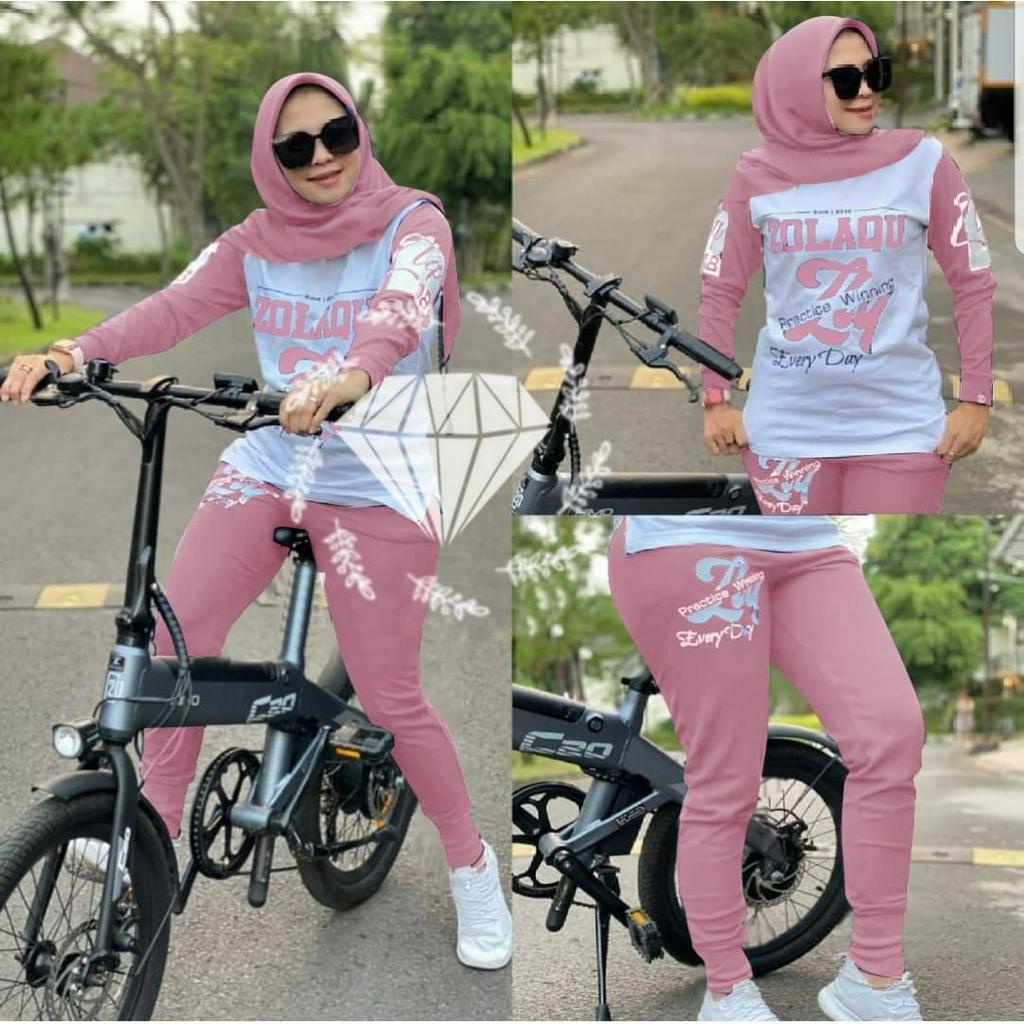 PCS SET GOWES ZLQ BAHAN BABYTERRY 3 UKURAN L XL XXL MR SETELAN ATSAN DAN CELANA ADA VIDEO PRODUK ASLI