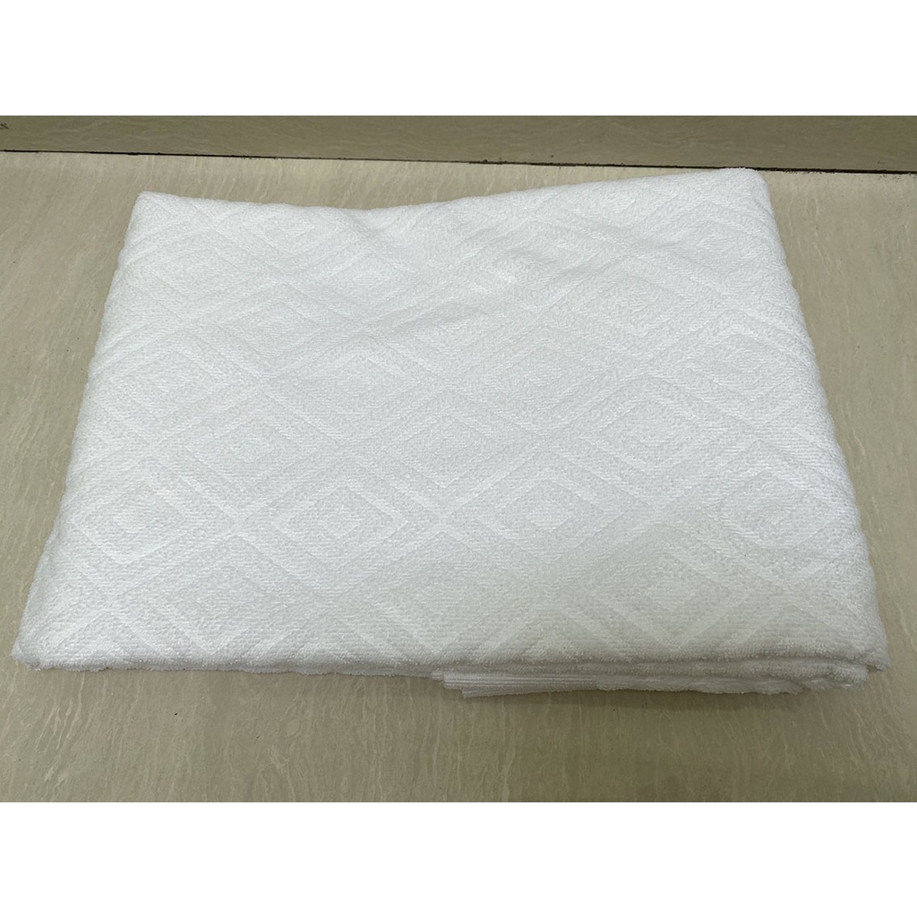 Selimut Handuk Alas Sprei Warna Putih Microfiber ukuran 105x210cm