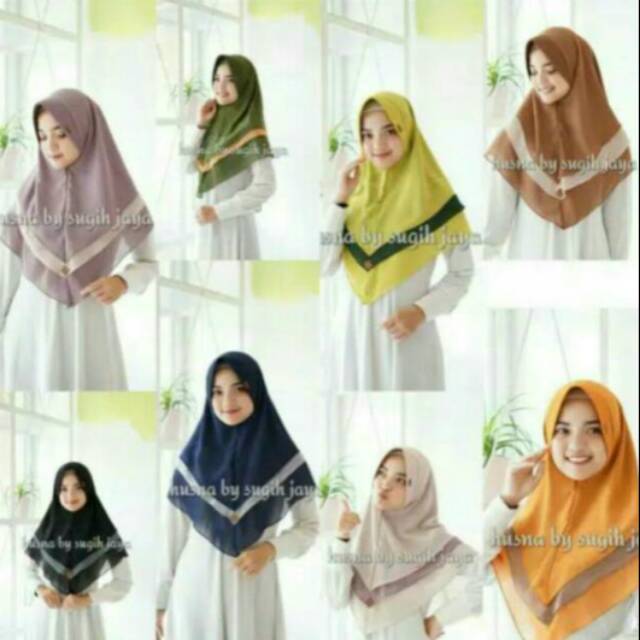 Hijab Husna Instan / hijab Instan /babydoll /ceruty