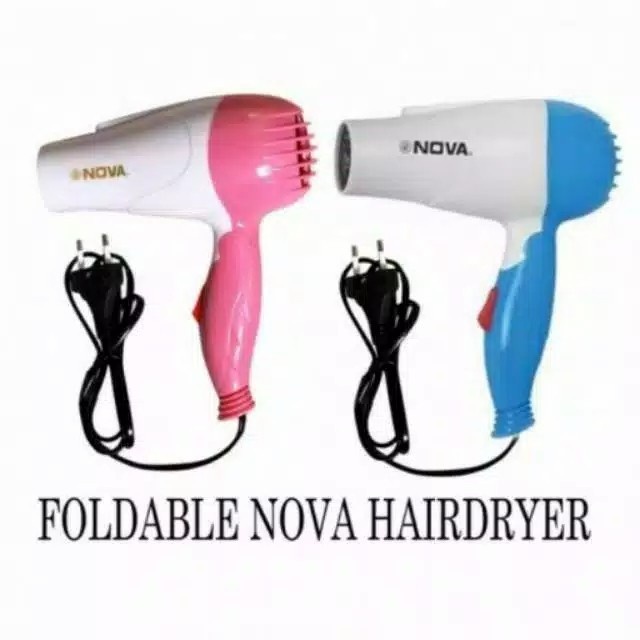 N1290- Pengering Rambut Mini Portable Hairdyer Travel Lipat Mini