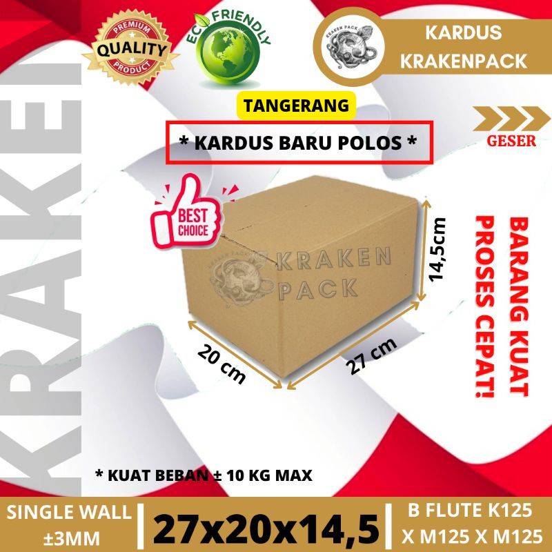 

KARDUS PACKING 27x20x14,5 DUS PACKING BOX KECIL BESAR KARDUS BOX COKLAT POLOS BARU PACKING OLSHOP KARDUS KADO