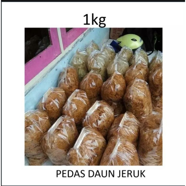 kiripik kaca /pikca kiripk kaca kemasan 1 kg ektra daun jeruk veking dus