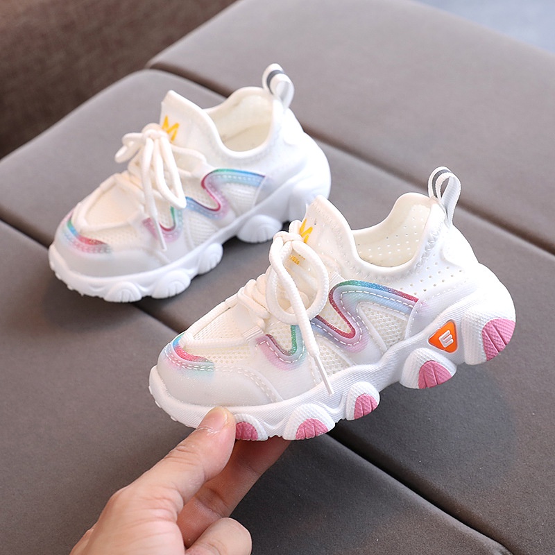 Sepatu Sneakers Olahraga Breathable Super Ringan Kualitas Bagus Untuk Anak