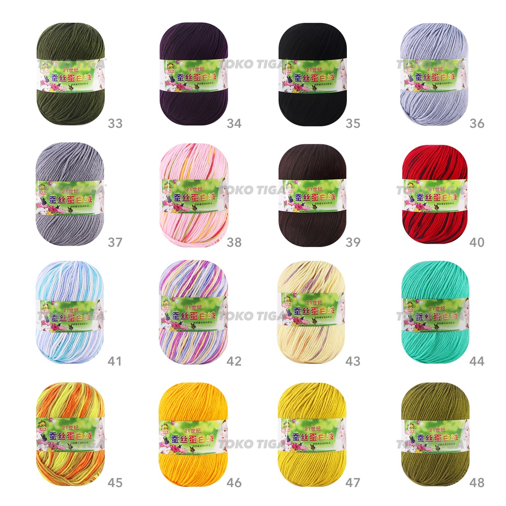 Benang Rajut Katun Sutra / Silk Cotton Yarns Import - 3 (SCT6)