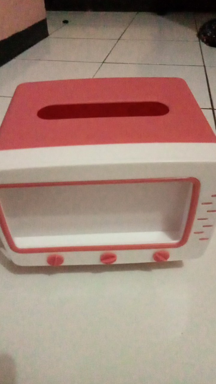 Kotak Tisu Bentuk Televisi / Tempat Tisu Dan Mini Tv Tempat Dudukan Handphone Serbaguna Holder Hp