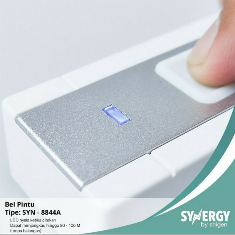 Synergy Bell Remote rumah wireless tanpa kabel SYN 8844A AC listrik 1 tombol