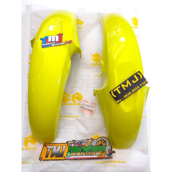 SPAKBOR DEPAN SATRIA FU CBU AURA YELLOW KUNING ORIGINAL SGP THAILAND 
