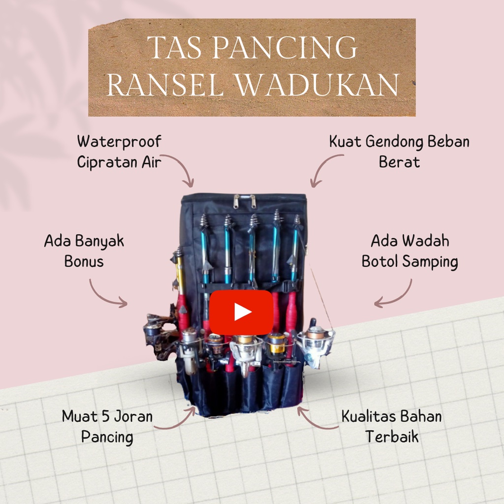 TAS PANCING ANTI AIR MURAH 1 SET ALAT PEMANCINGAN 90 CM TEGEK 100CM RANSEL HARDCASE WADUKAN JUMBO SN