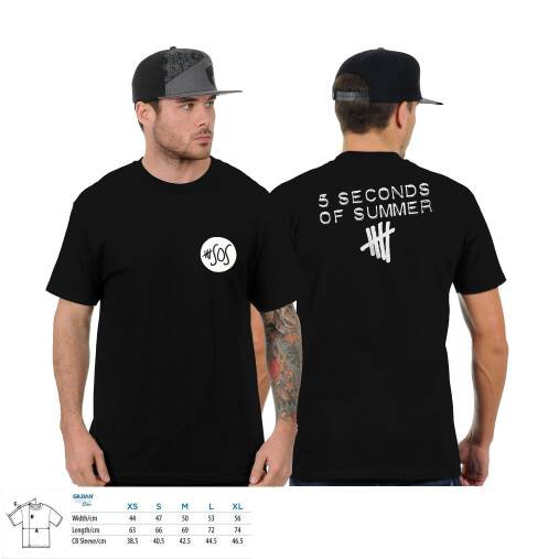kaos tshirt custom musik band 5 second of summer