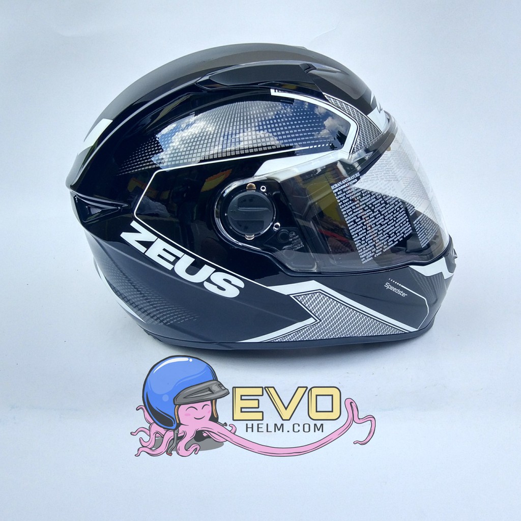 HELM ZEUS FULL FACE HELM ZEUS FULL FACE HELM ZEUS ZS - 811 BLACK AL6  GREY - FREE SMOKE VISOR ZEUS ORIGINAL ( ONGKIR 2KG )