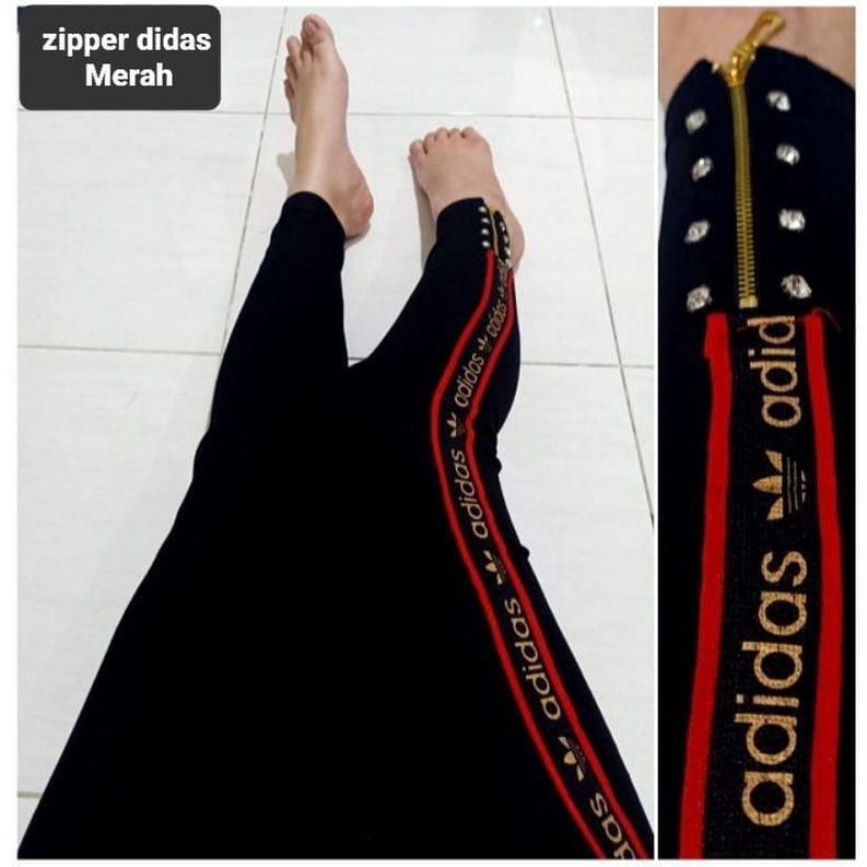 NEW LEGGING ZIPPER ADS MERAH MOTEX IMPORT / LEGGING IMPORT MURAH / LEGGING MURAH