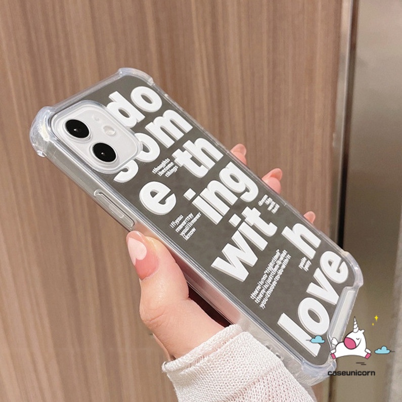 Casing iPhone 11 13 12 Pro MAX 7 8 Plus X XR XS MAX SE 2020 7plus 8plus Motif Tulisan