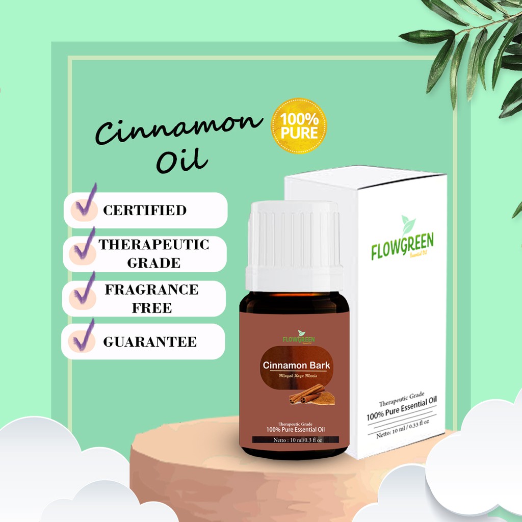 Cinnamon Bark Essential Oil by Flowgreen Minyak Essensial Atsiri Aroma Terapi Diffuser Difuser