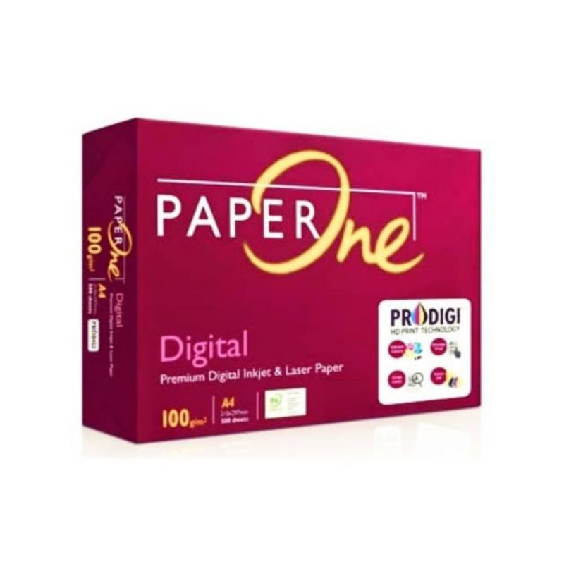Kertas HVS A4 PAPER ONE 100gsm (1 rim)