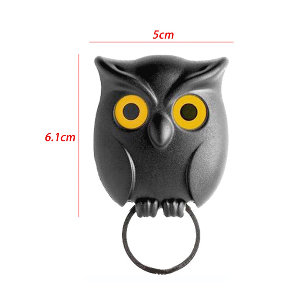 1PCS Black Night Owl Magnetic Wall Key Holder Magnets Keep Keychains Key Hanger Hook Hanging Key It Will Open Eyes OWT