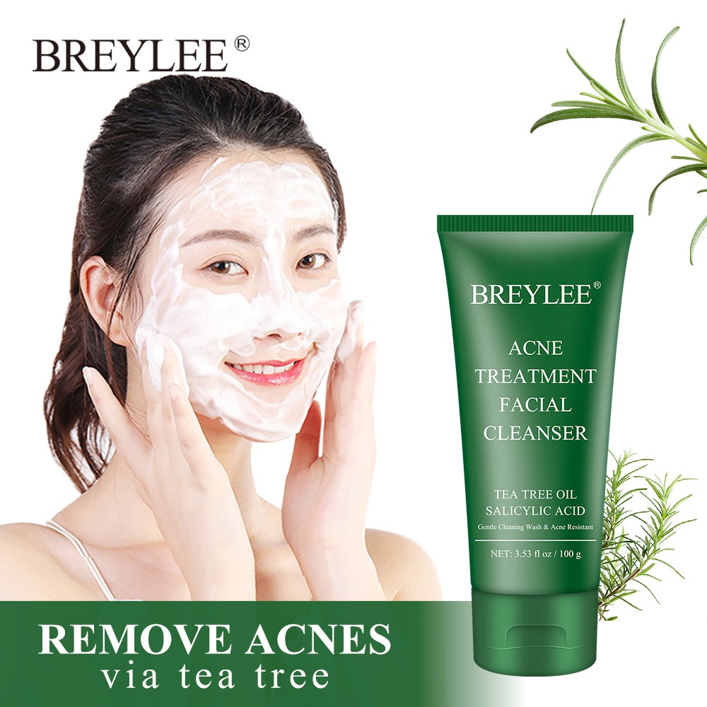 Sabun Jerawat dan Bekas Jerawat BREYLEE Acne Treatment Facial Cleanser Facial Cleanser Sabun Pembersih Jerawat (100 gr)