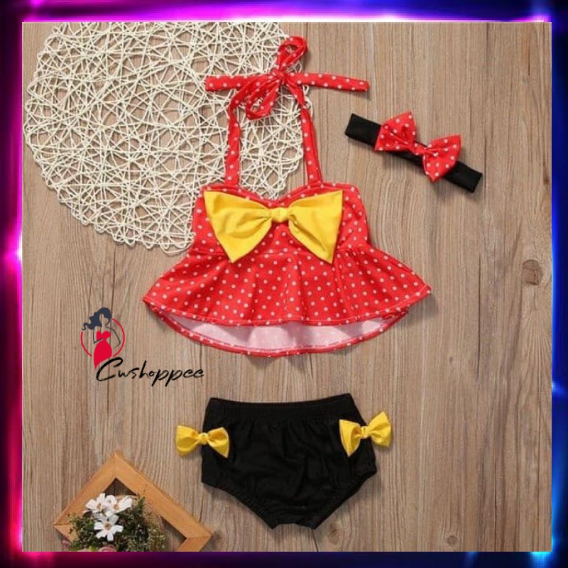 BAJU ANAK BAJU SEKSI Baju Renang Bikini Anak Bayi Lucu Mini Mouse Swimwear Swimsuit Bikini