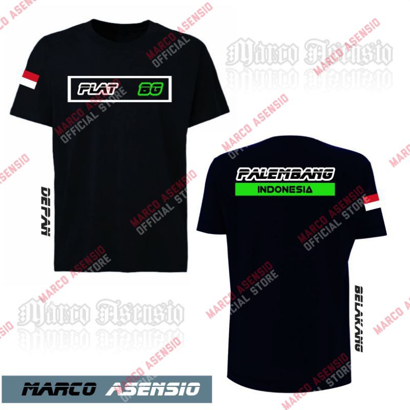 KAOS PREMIUM FASHION PRIA MAUPUN WANITA DESAIN MA1 TULISAN PLAT BG PALEMBANG