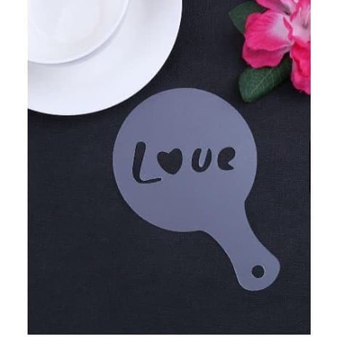 Coffee Art Stencil - Stensil Dekorasi Busa Kopi Tema Valentine (8pcs)