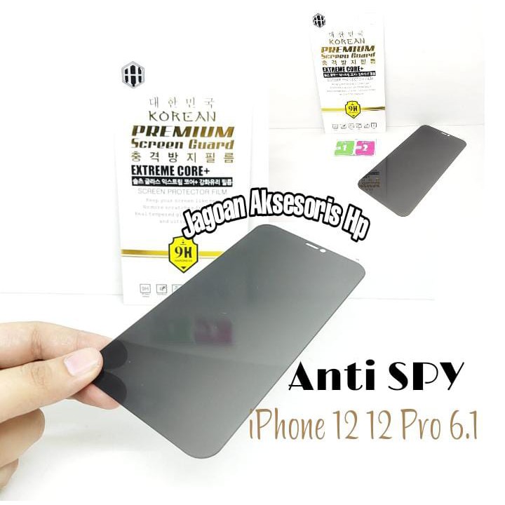 Tempered Glass ANTI SPY iPhone 12 12 Pro 6.1 inch Anti Gores Kaca PRIVACY Anti Intip