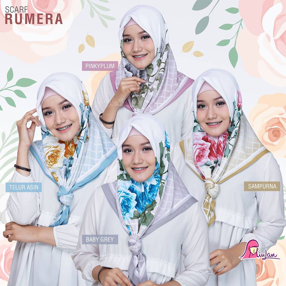 Scraf RUMERA Miulan | Jilbab Maxmara | Hijab Segiempat Motif