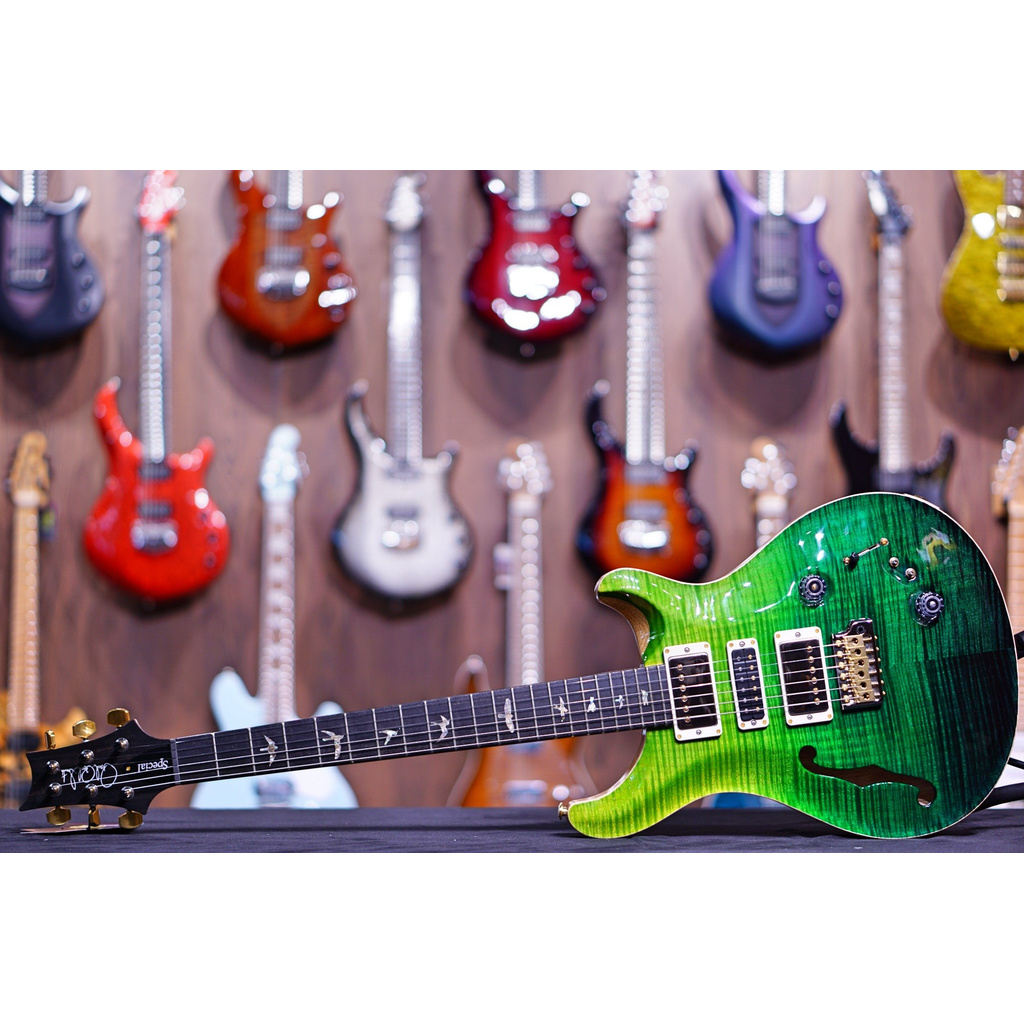 PRS Special wood library Semi hollow Green fade 0317750